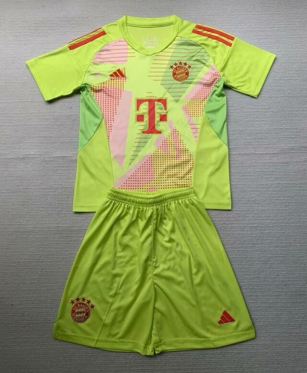 Kids-Bayern Munich 24/25 GK Green Soccer Jersey
